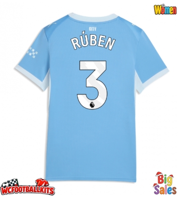 Manchester City Ruben Dias #3 Replica Home Stadium Shirt for Women 2026-27 Short Sleeve